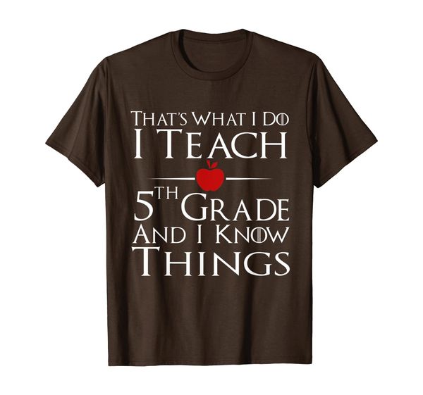 

Back To School Teacher Shirt I Teach 5th Grade I Know Thing, Mainly pictures