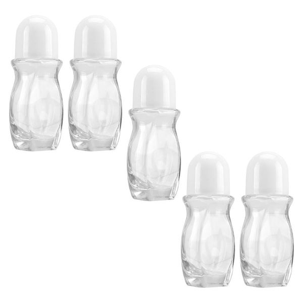 

storage bottles & jars 5pcs 50ml roll-on bottle beads portable essential oil for home use