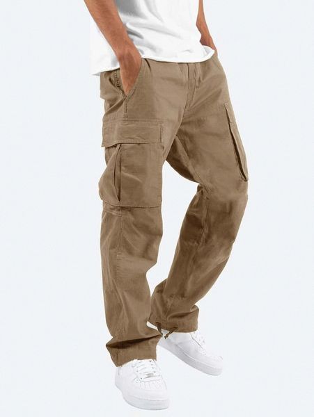 

men zip fly cargo pants 98fm#, Black