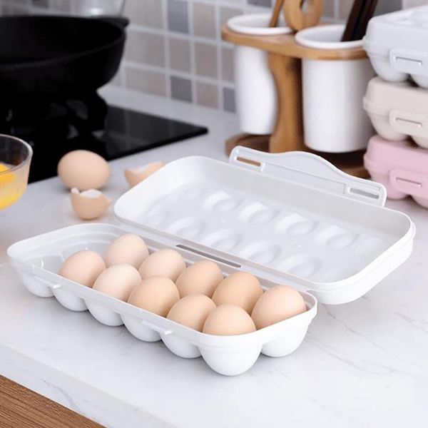 

storage bottles & jars portable egg box shockproof plastic holder household refrigerator
