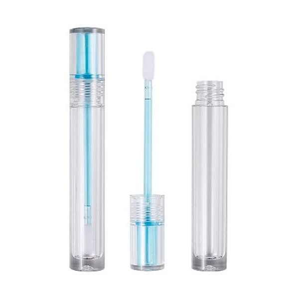 

storage bottles & jars 4ml clear purple lip gloss tube packaging bottle empty plastic round transparent green cosmetic container with wand 2