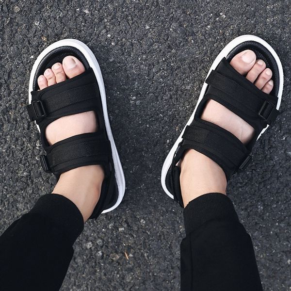 

men's casual sandals slippers breathable and comfortable 113, Black