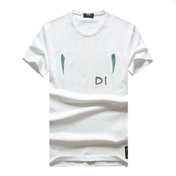 

shirt summer t men's mercerized cotton short sleeve neck, White;black