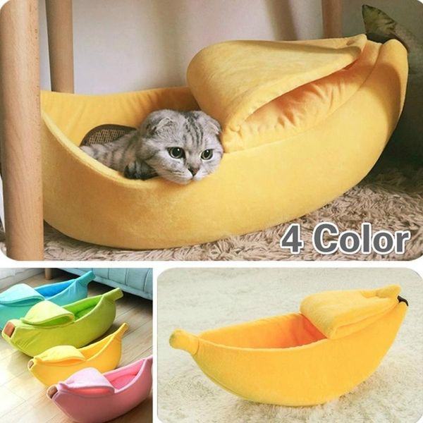 

banana shape pet dog cat bed house mat durable kennel beds & furniture
