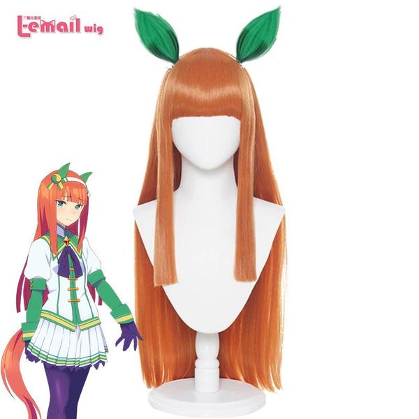 

synthetic wigs l-email wig uma musume silence suzuka cosplay pretty derby with ears bangs hair halloween, Black