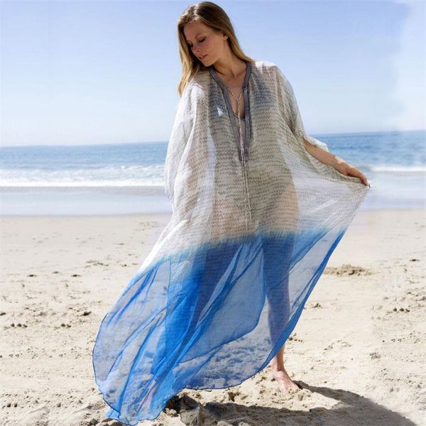 

women's swimwear kaftan beach chiffon cover up 2021 wear oversize bikini robe plage sarong tunic, White;black