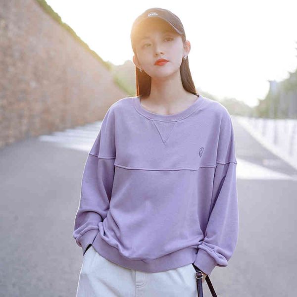 

johnature women pullover sweatshirts terry casual clothes autumn o-neck long sleeve mori girl sweet sweatshirts 210521, Black