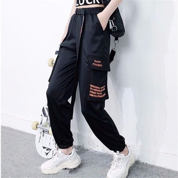 

women's jeans sweatpants korean style ulzzang high waist solid loose harem pant bf jogger casual cargo trousers naih, Blue