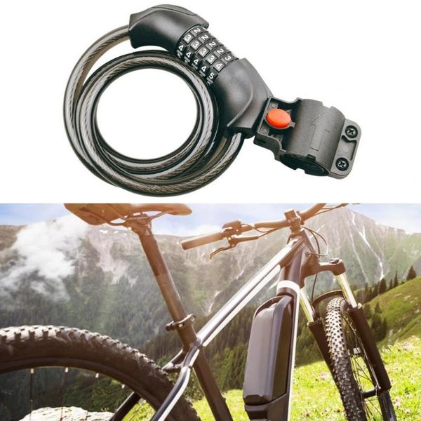 

bike locks 60%bicycle anti-theft 5 digit password chain lock with light for
