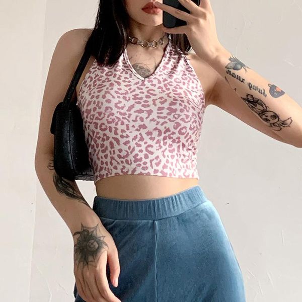 

women's tanks & camis 2021 crop for women halter tight bustier strappy skinny t-shirt girl streetwear solid cropped vest tank, White
