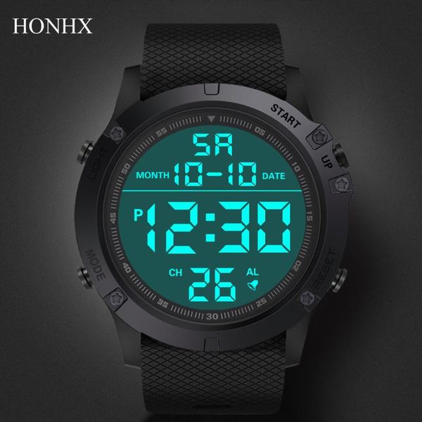 

wristwatches men sports watches fashion chronos countdown men's waterproof led digital watch man military clock relogio masculino wat, Slivery;brown