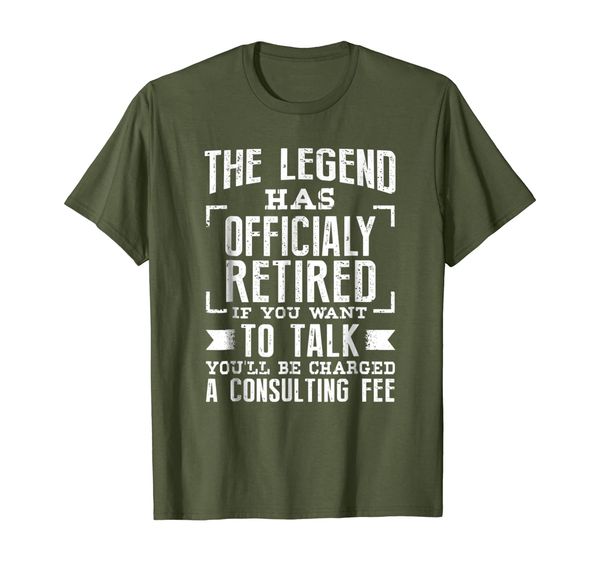 

the legend has officially retired funny retirement t-shirt, White;black