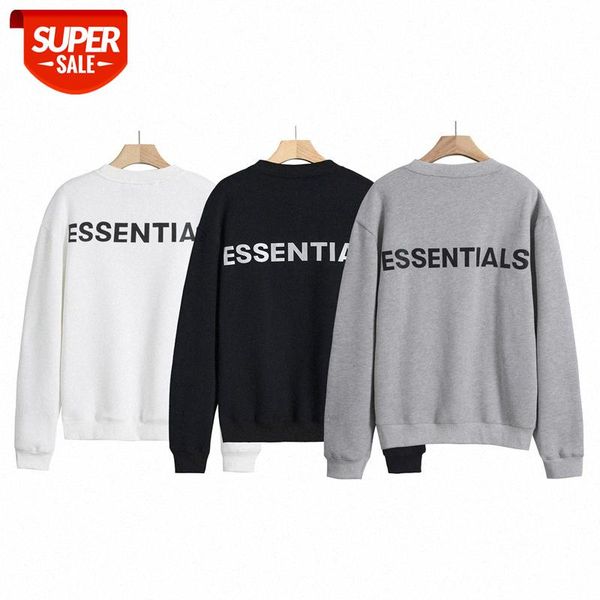 

fog fear of god eentials reflective street plus velvet round neck sweater #ns10, Black