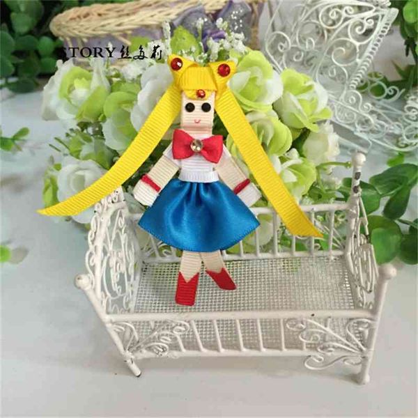 

beautiful girl warrior princess hair ornament children sailor moon hare cartoon character headdress hairpin can be used as a brooch