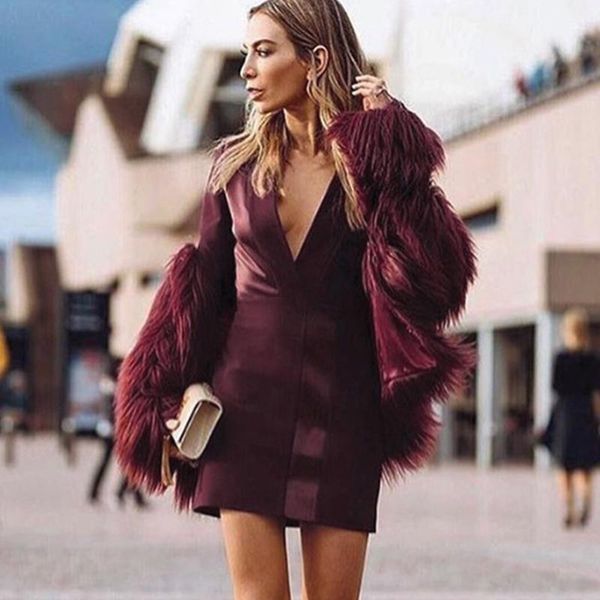 

women's fur & faux fashion coat for women autumn winter long-sleeved solid outwear 2021 casual female slim fit korean cardigan streetwe, Black