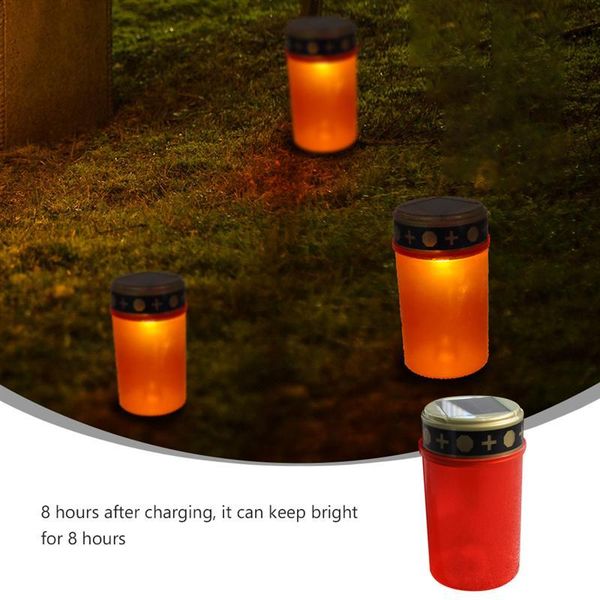 

creative tomb solar-powered electronic candle lamp festival party decoration contains no ground socket candles