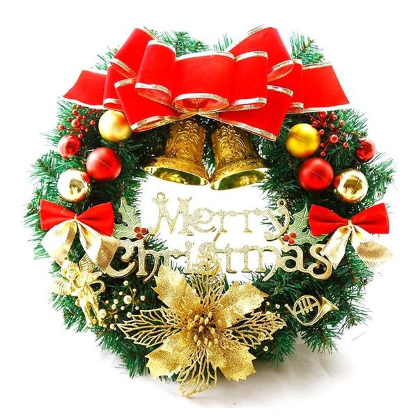 

decorative flowers & wreaths christmas decoration wreath 30cm door hanging gifts vine ring pvc