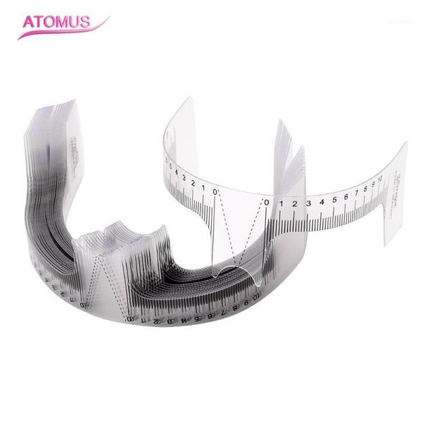 

4pcs/lot permanent makeup eyebrow grooming stencil shaper ruler measure tool reusable measures1