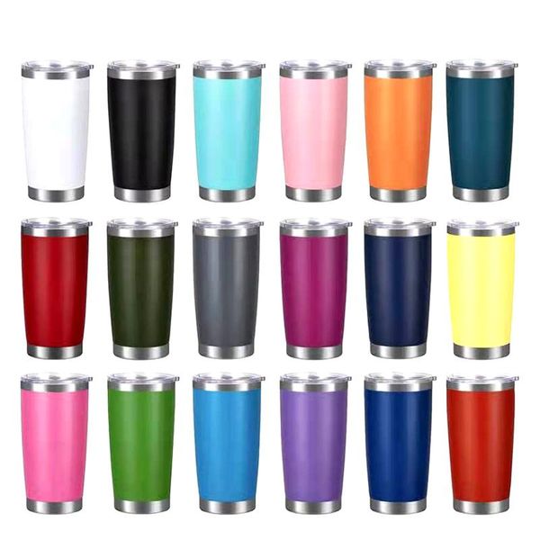 

mugs travel mug ice cup 20 oz colourful tumbler 304 stainless steel double wall vacuum insulated coffee wide mouth metal bottle