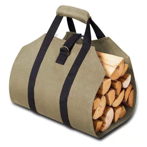 

outdoor multifunctional portable firewood log storage bag 600d oxford cloth handbag myding bags