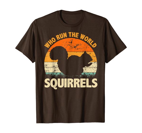 

who run the world squirrels shirt vintage squirrel lover t-shirt, White;black