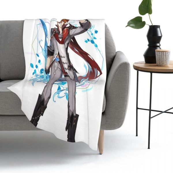 

blankets childe genshin impact flannel lightweight throw sofa blanket for home bedroom outdoor throws bedspread