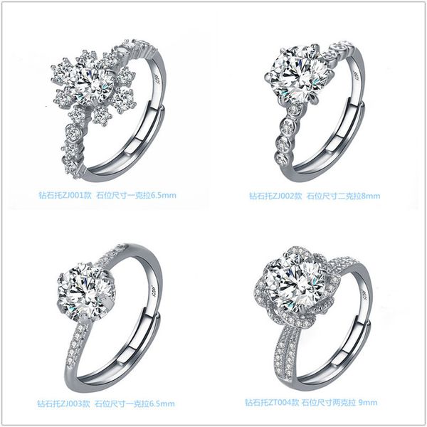 

carat 925 silver plated 1 imitation diamond holder proposal couple wedding ring gift for girlfriend, Slivery;golden