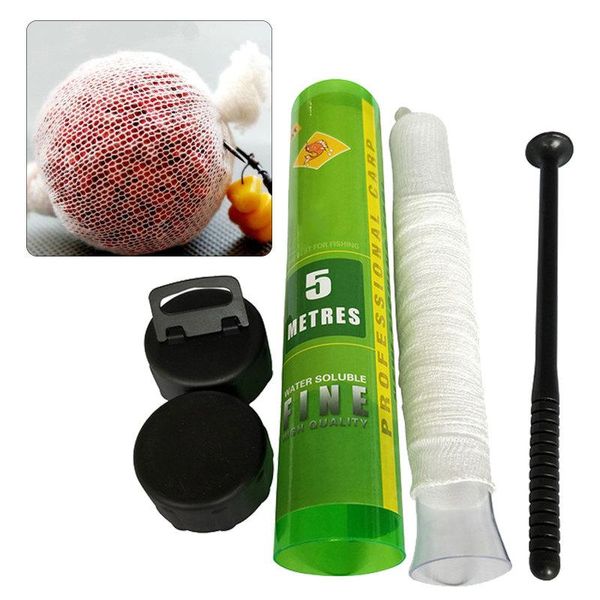 

water-soluble pva narrow net pipe carp fishing feeder bait supplement plunger hook accessories