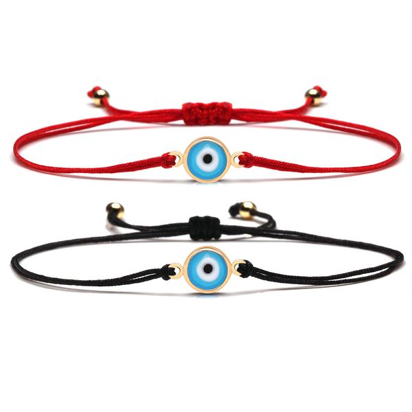 

s2229 fashion jewelry turkish symbol evil eye bracelet handmade resin blue eyes bead bracelets, Golden;silver