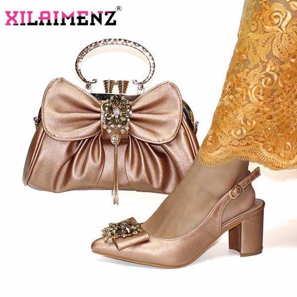 

dress shoes slingback mature champagne color coming african women matching bag for party nigerian lady and set, Black