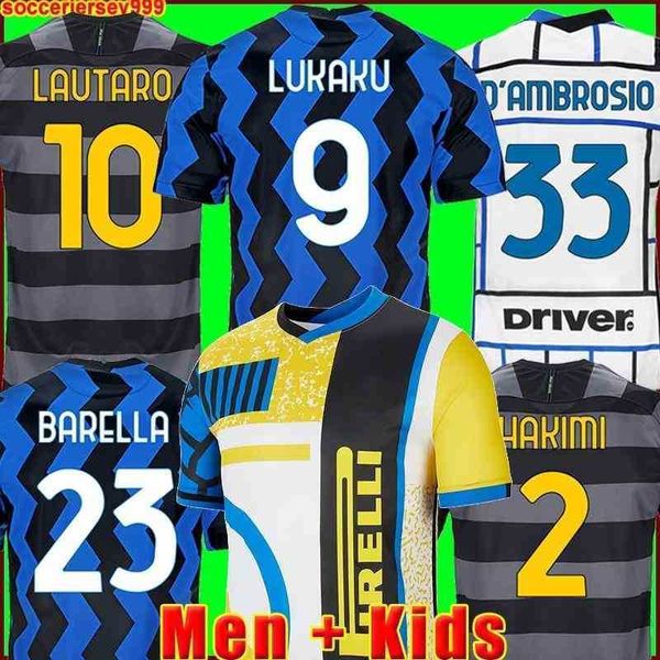 

Inter Milan 2020 2021 LUKAKU MILAN VIDAL BARELLA LAUTARO ERIKSEN ALEXIS HAKIMI  21 football jersey uniform for, Away