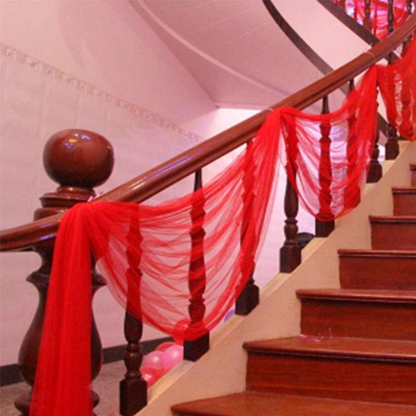 

wedding stair decoration tulle yarn flower balls artificial diy decorative room veils crafts for festival party decor flowers & wreaths
