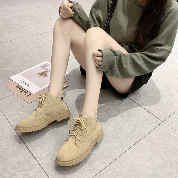 

boots autumn ankle women shoes woman lace up chunky sneakers winter cloth patchwork plus size thick sole platform, Black