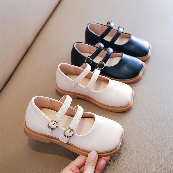 

flat shoes baby toddler mary janes girl leather for kids moccasins rubber soft sole girls loafers fashion children' running, Black;grey