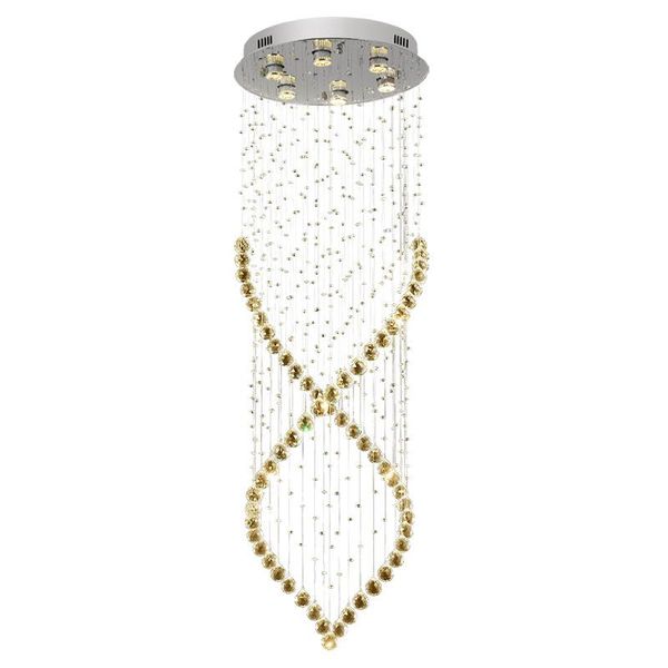 

pendant lamps led living room crystal suspended modern el hall lights stairs big fixtures restaurant hanging lighting