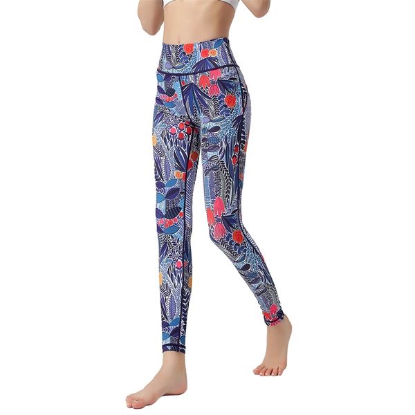 

sale summer breathable leggingswomen quick dry colorful printed high waist fitness famale push up workout 210604, Black