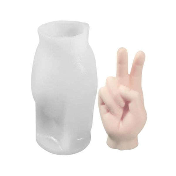 

craft tools silicone gesture candle mold finger mould creative perfume soap cake decor
