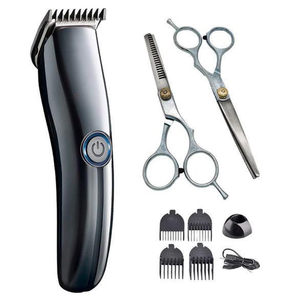 

hair scissors 1 set of haircutting kit usb charging electric clipper hairdressing apron (wai cloth)