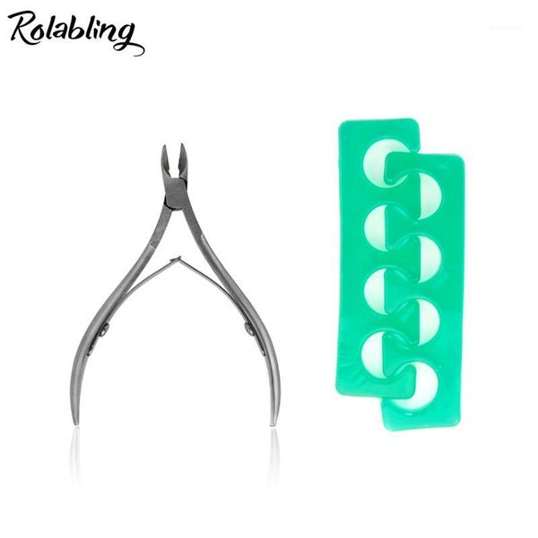 

rolabling cuticle scissor silicone separator set manicure pedicure cutter toe foot care tool assistant1