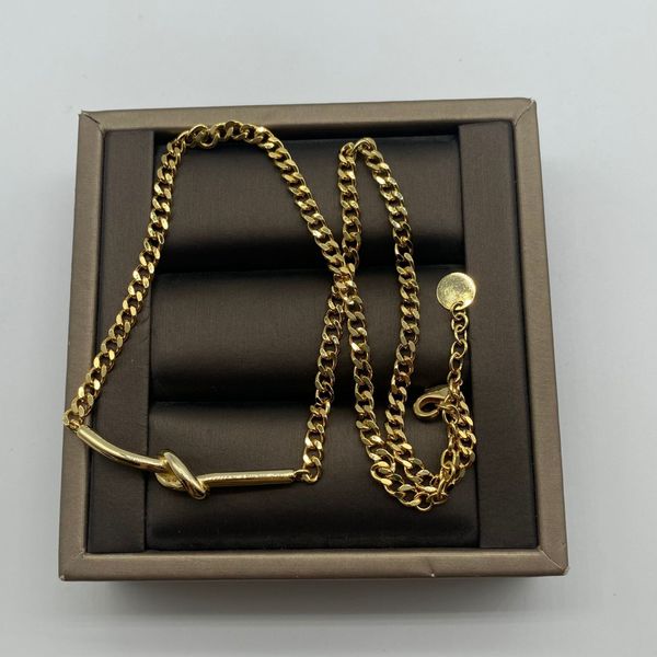 

celi21 new knot necklace women's high-quality thick geometric knot clavicle chain, Silver