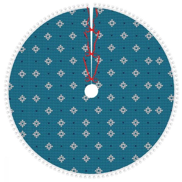 

christmas decorations christmas-knit-5293483 tree skirt with pom trim holiday party