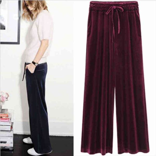 

autumn winter pants women plus size 4xl velvet pants vintage trousers women harem high waist loose wide leg, Black;white