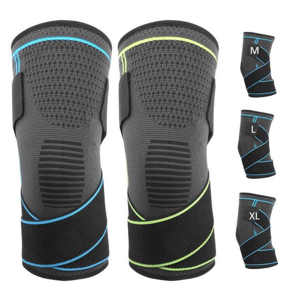 

elbow & knee pads outdoor joint brace support breathable stabilizer kneepad dual pressure bands with anti-slip strip, Black;gray