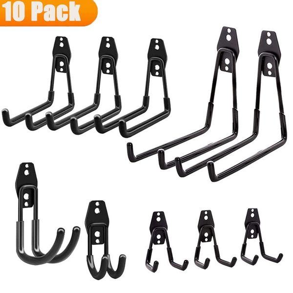 

hooks & rails 10 pcs garage storage with bike for organization utility heavy duty organizing power tools