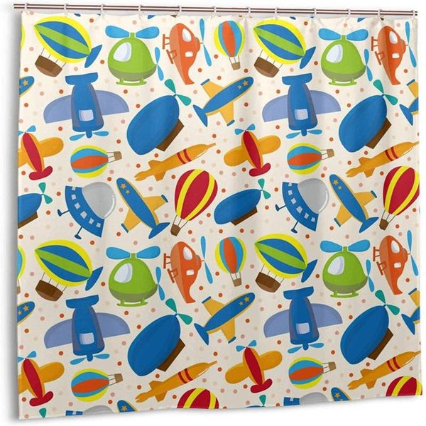 

shower curtains cartoon airplane waterproof curtain, curtain