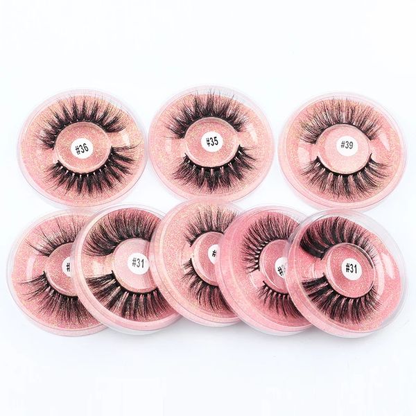 

wholesale 3d faux minke eyelashes extension natural long lashes in bulk make up tools wispy eyelash for beauty