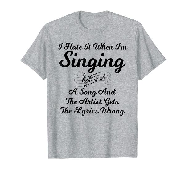 

singer shirt artist gets the lyrics wrong funny singing tees, White;black
