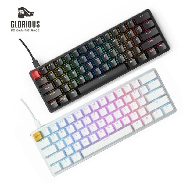 

keyboards glorious modular mechanical gaming keyboard full size gmmk (104 key) 87-key 61-key rgb led backlit brown switch game keyboard.