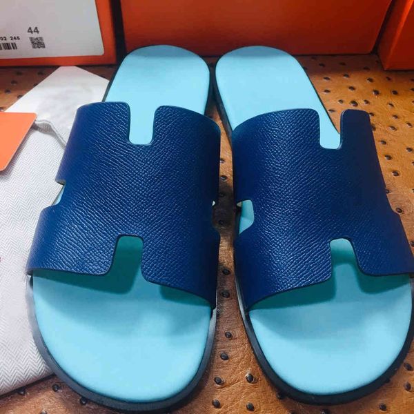 

slippers 2020 xiaxin flat slippers men's cowhide sandals beach sandals zly, Black