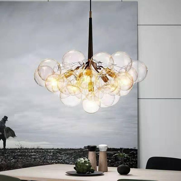 

chandeliers modern art molecular glass 9 12 18 bubbles chandelier fashion designer dinner bedroom kitchen led hanging lamps